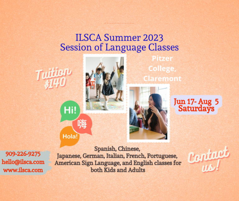 Summer Session of Language Classes, June 17 – Aug 5th, No classes on July 1st